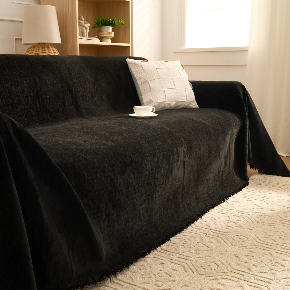 Luxe Solid Colour Chenille Sofa Cover