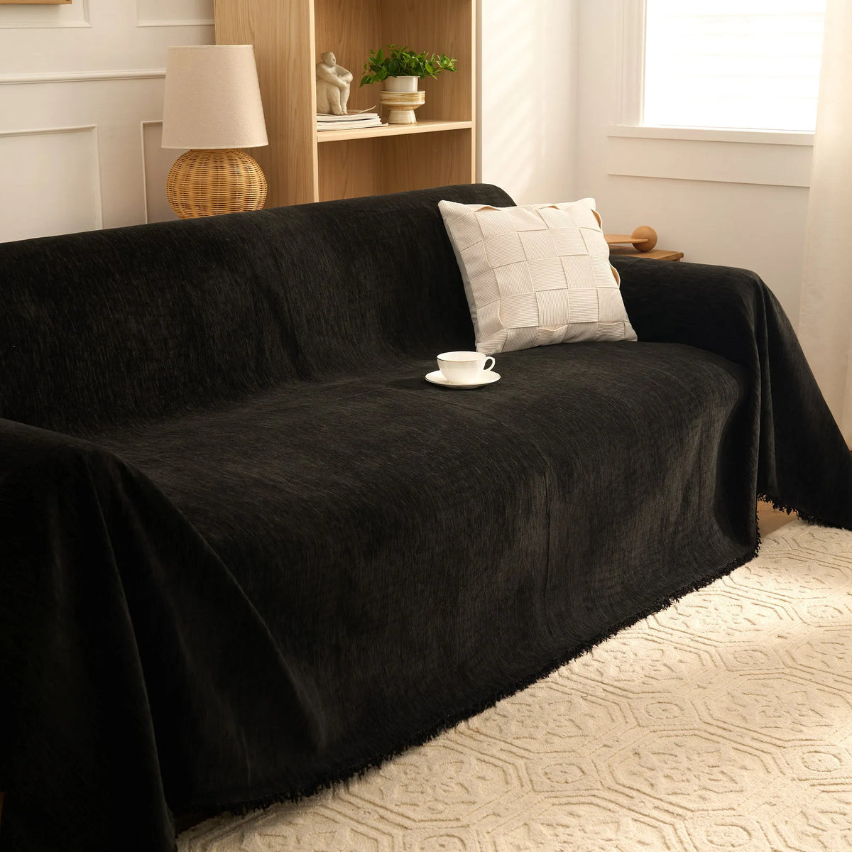 Luxe Solid Colour Chenille Sofa Cover