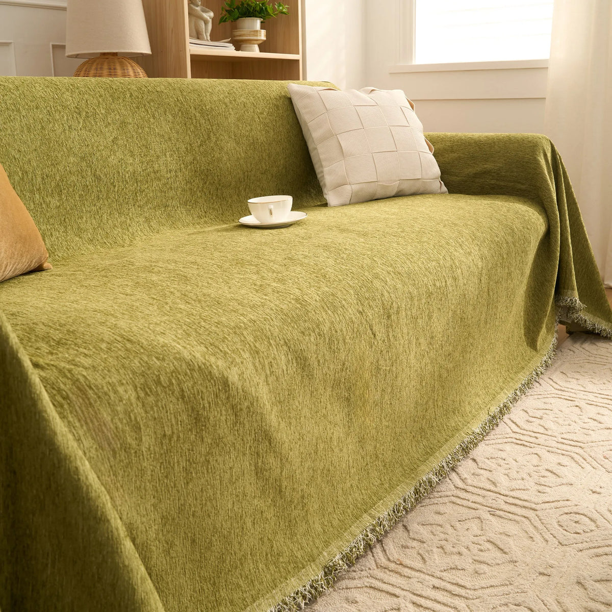 Luxe Solid Colour Chenille Sofa Cover