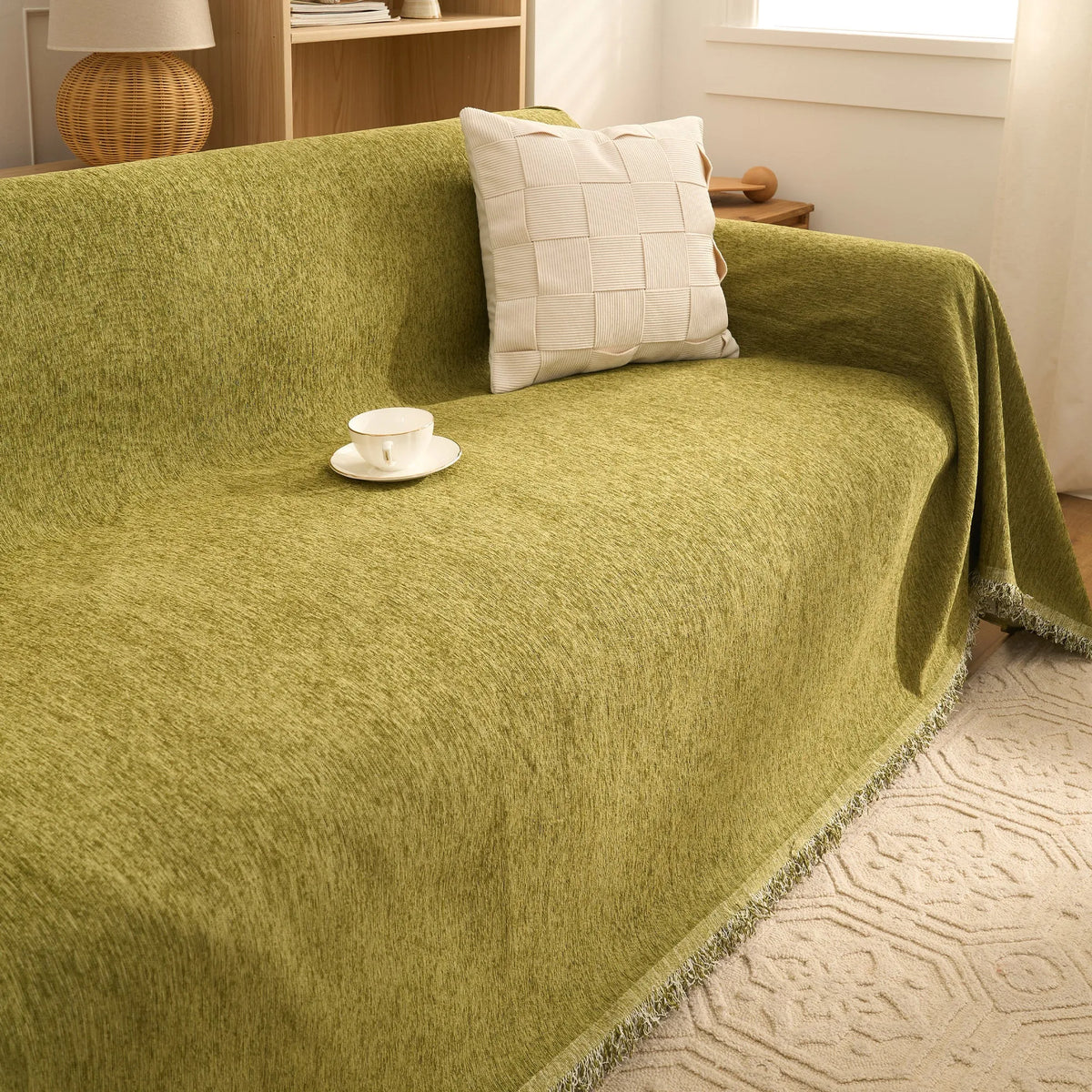 Luxe Solid Colour Chenille Sofa Cover