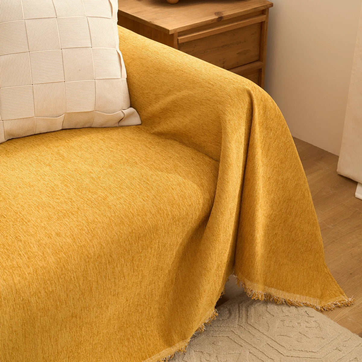 Luxe Solid Colour Chenille Sofa Cover
