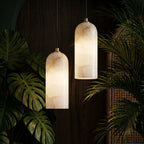 Marble and Copper Pendant Light