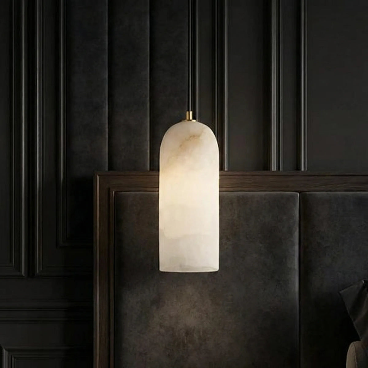 Marble and Copper Pendant Light