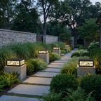 Marble Effect Gate Pillar Light