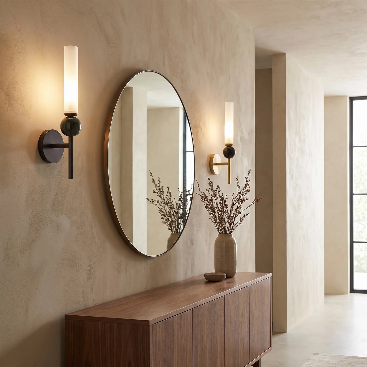 Marble Face Copper Wall Light
