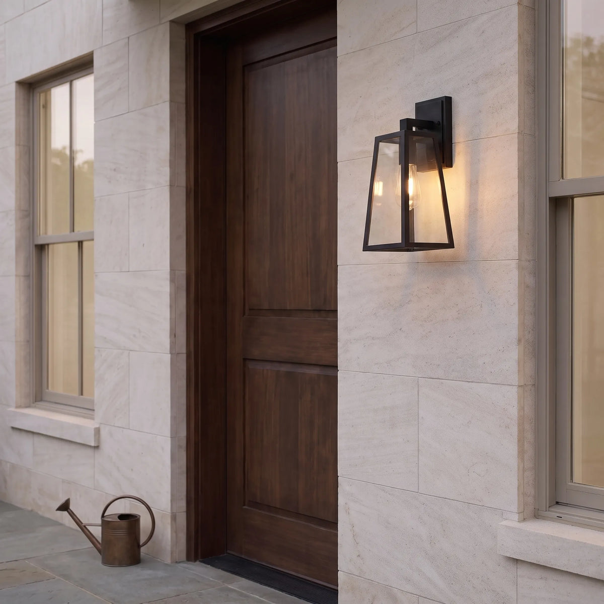 Matte Black Outdoor Wall Lantern
