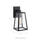 Matte Black Outdoor Wall Lantern