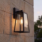 Matte Black Outdoor Wall Lantern