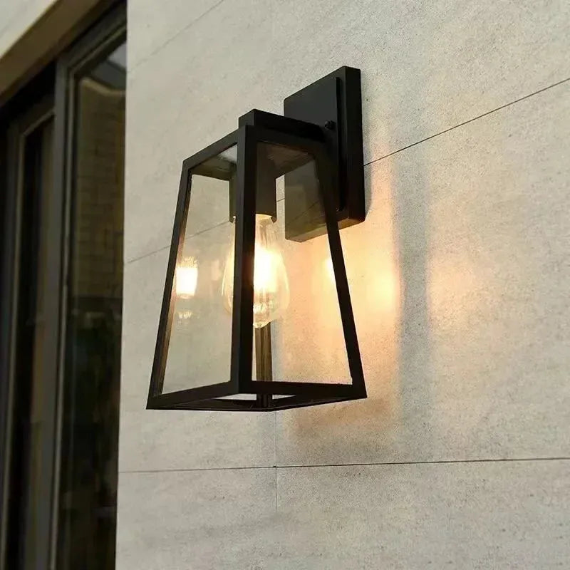 Matte Black Outdoor Wall Lantern