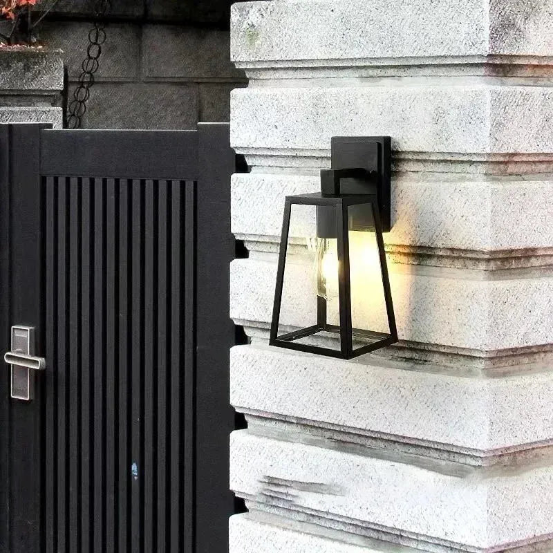 Matte Black Outdoor Wall Lantern