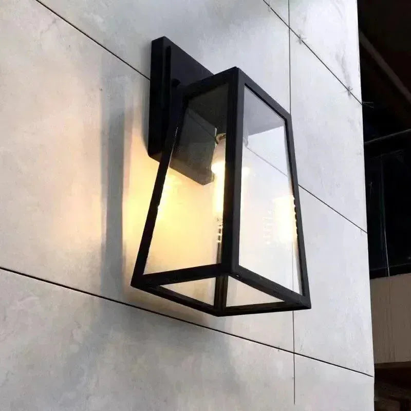 Matte Black Outdoor Wall Lantern