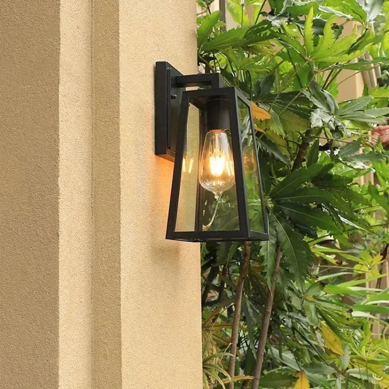 Matte Black Outdoor Wall Lantern
