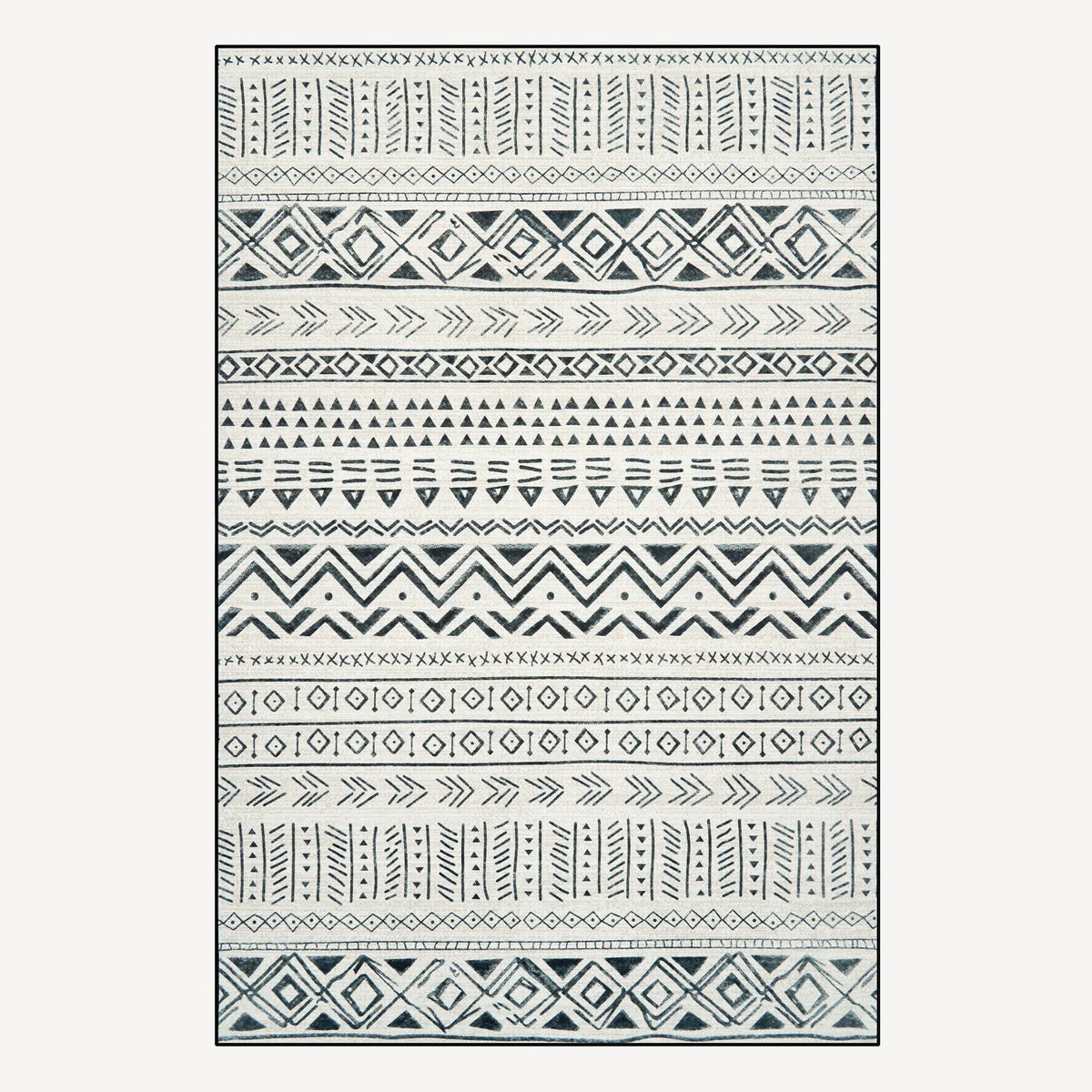 Midnight Tribal Flow Washable Rug