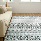Midnight Tribal Flow Washable Rug