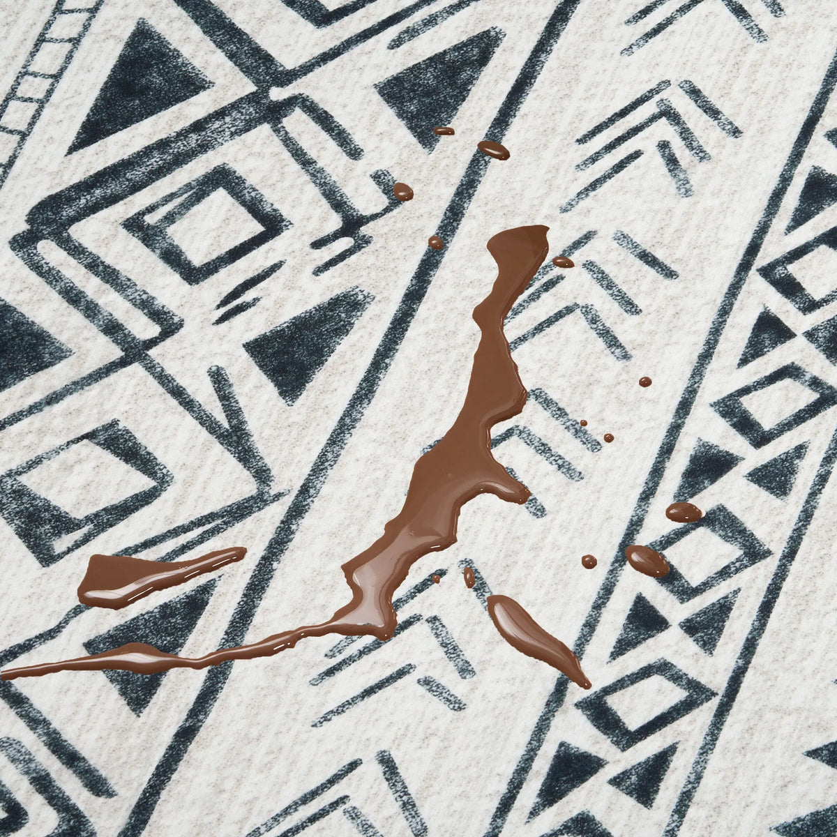 Midnight Tribal Flow Washable Rug