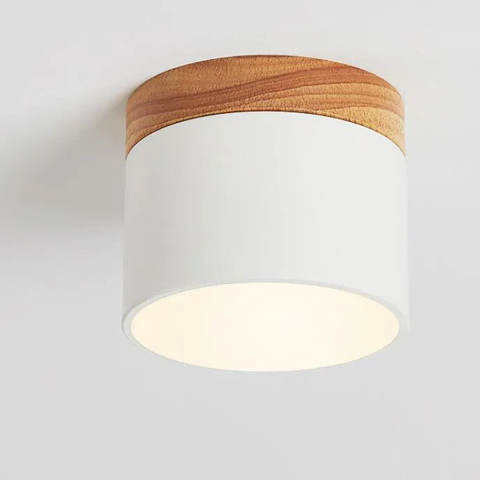 Mini Wood-Top LED Ceiling Light