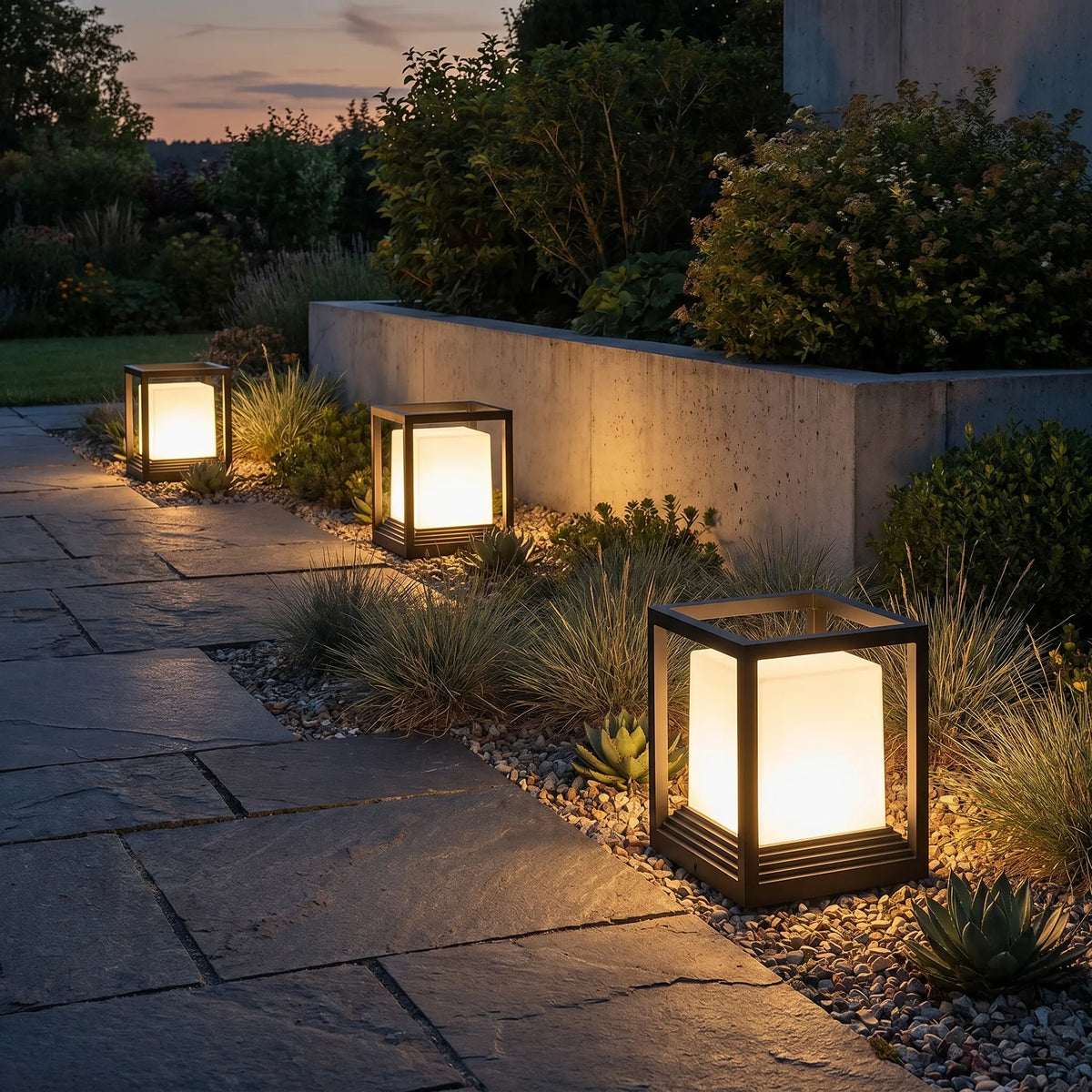 Minimalist Garden Pedestal Light