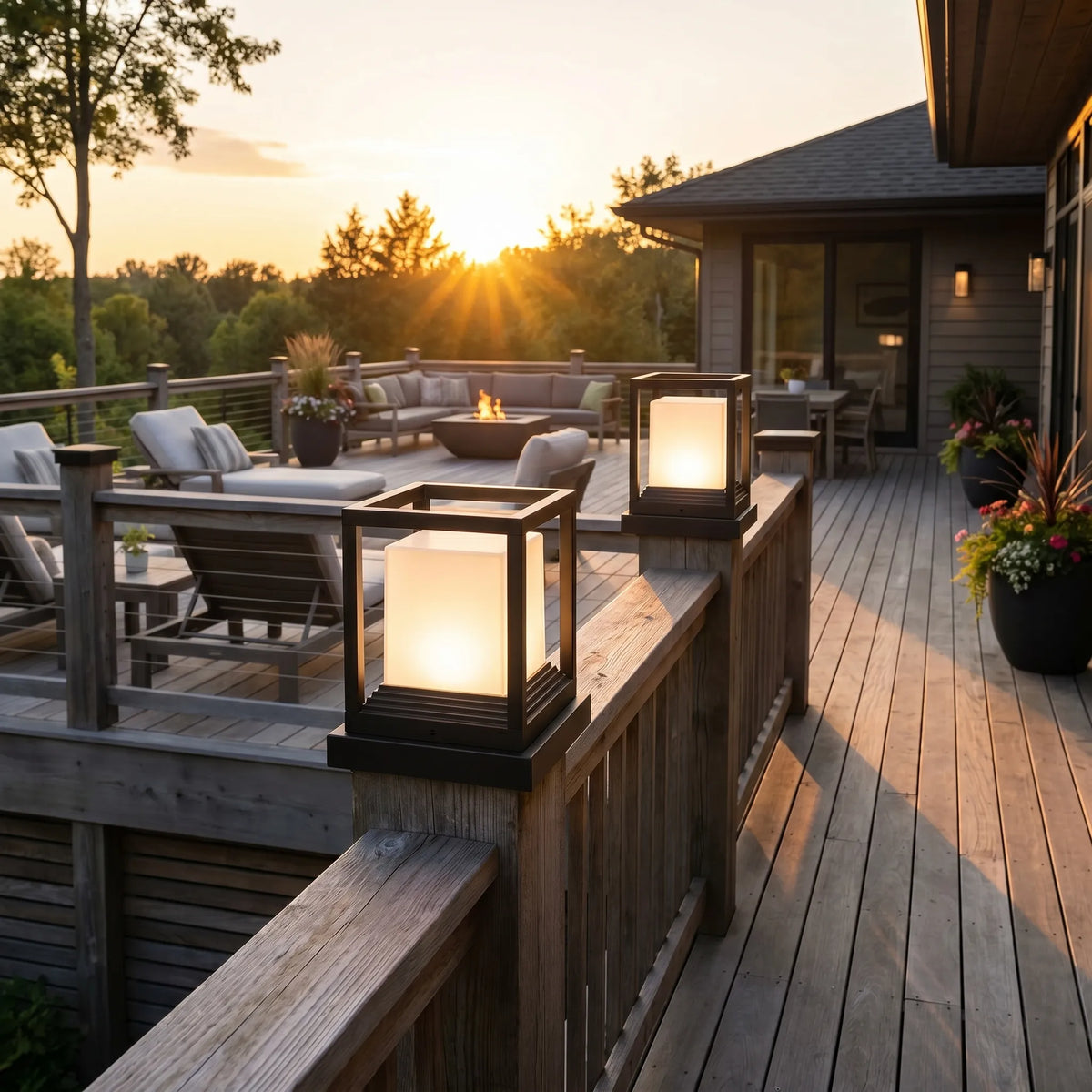 Minimalist Garden Pedestal Light