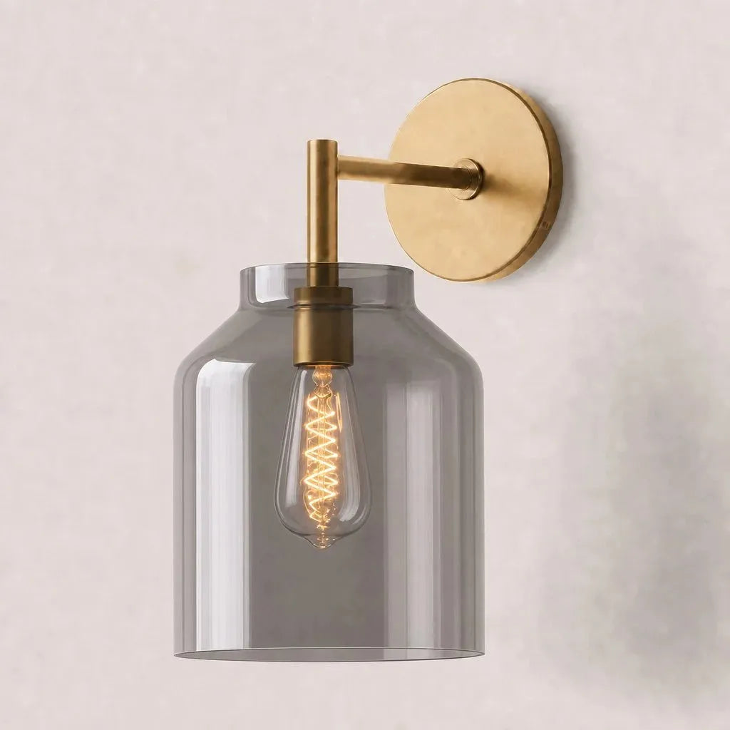 Minimalist Glass Shade Wall Light