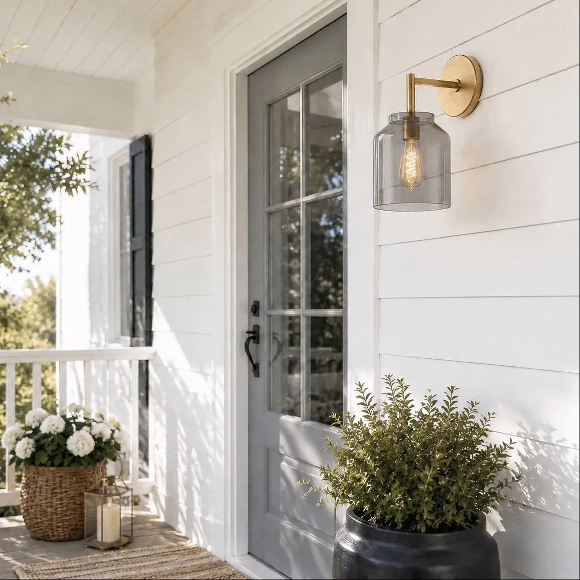 Minimalist Glass Shade Wall Light