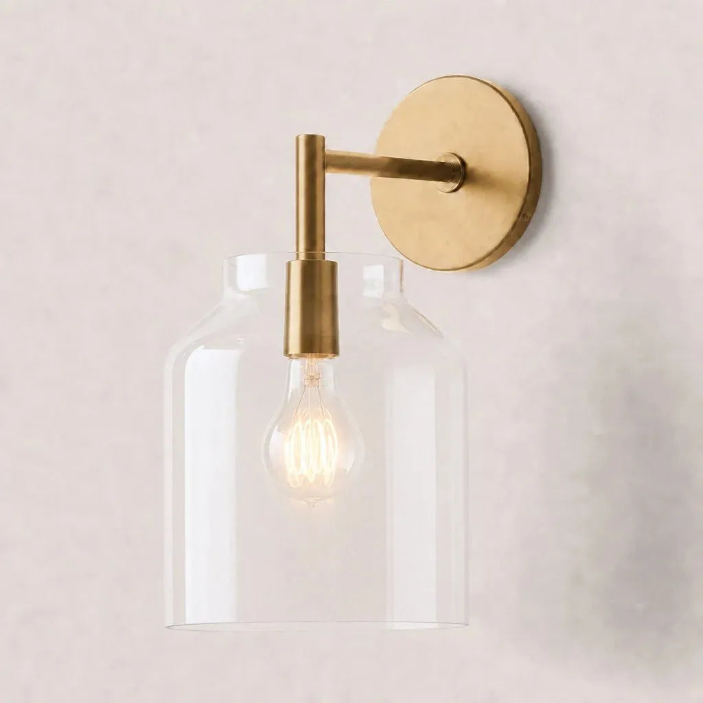 Minimalist Glass Shade Wall Light
