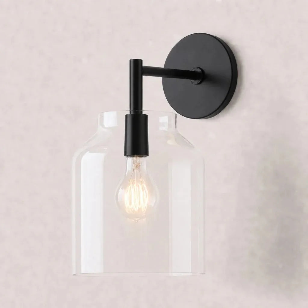 Minimalist Glass Shade Wall Light