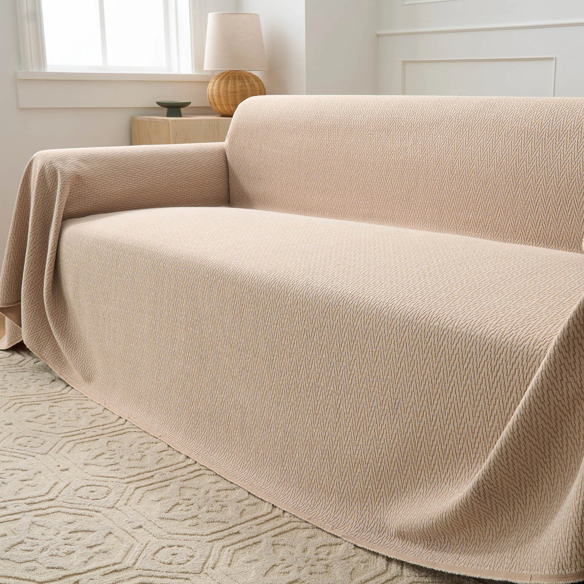 Minimalist Herringbone Chic Sofa Cover