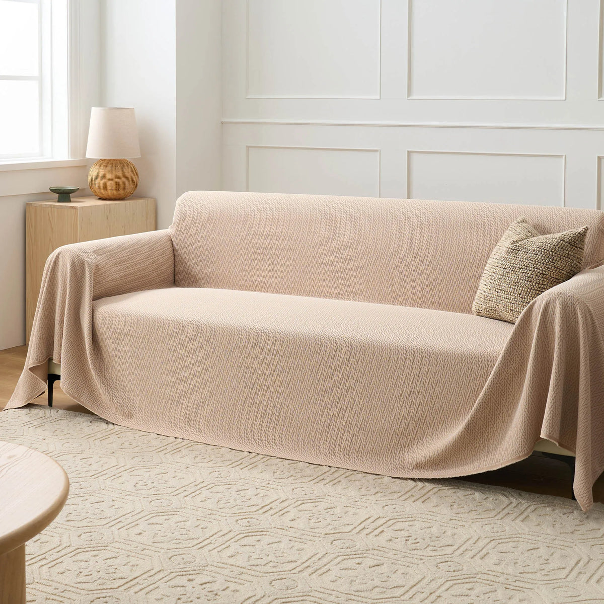 Minimalist Herringbone Chic Sofa Cover