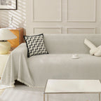 Minimalist Herringbone Woven Sofa Throw