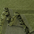 Minimalist Herringbone Woven Sofa Throw
