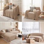 Minimalist Herringbone Woven Sofa Throw