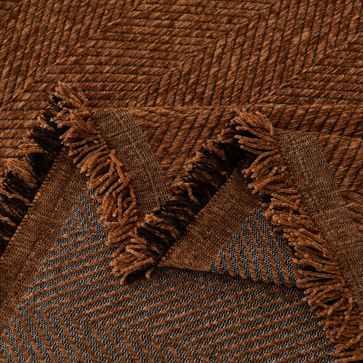 Minimalist Herringbone Woven Sofa Throw