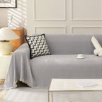 Minimalist Herringbone Woven Sofa Throw