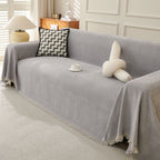Minimalist Herringbone Woven Sofa Throw