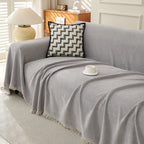 Minimalist Herringbone Woven Sofa Throw