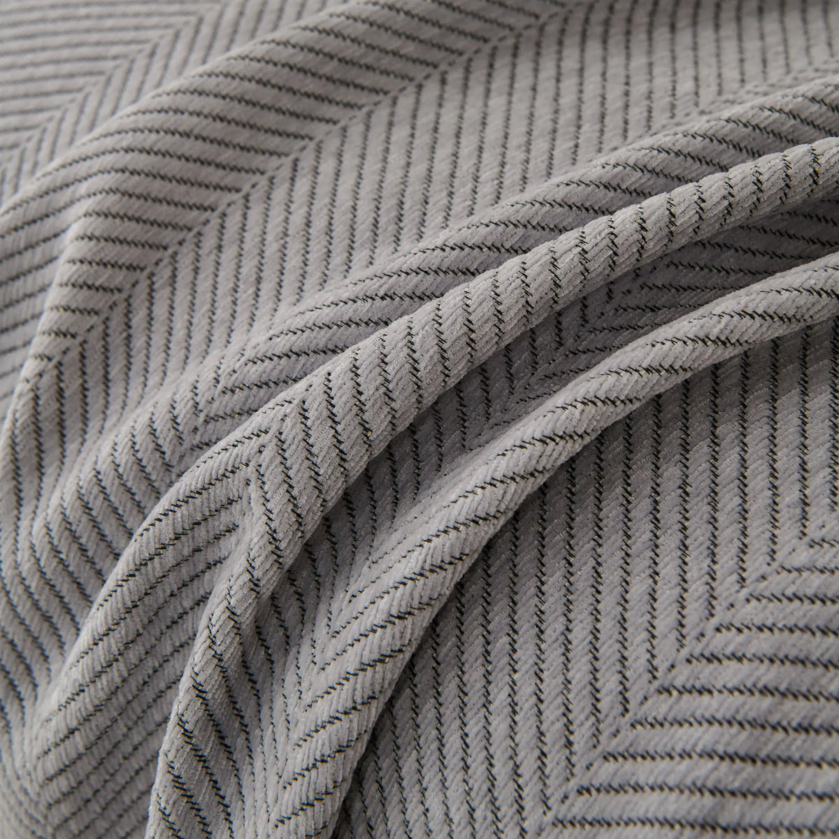 Minimalist Herringbone Woven Sofa Throw