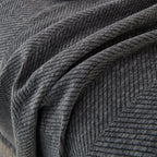 Minimalist Herringbone Woven Sofa Throw
