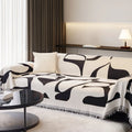 Modern White Jacquard Sofa Cover