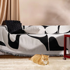 Modern White Jacquard Sofa Cover
