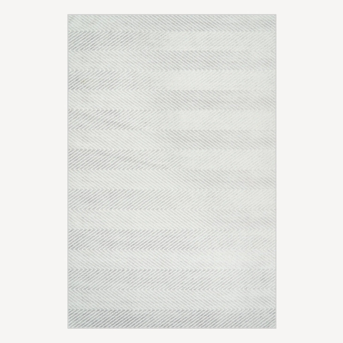 Monochrome Chevron Washable Rug