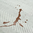 Monochrome Chevron Washable Rug