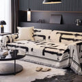 Monochrome Ink Stroke Sofa Cover