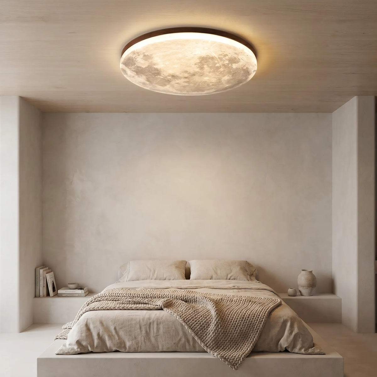 Moon Round LED Flush Ceiling Light