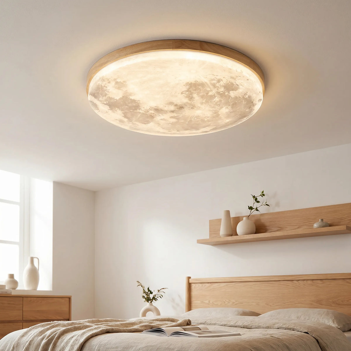 Moon Round LED Flush Ceiling Light
