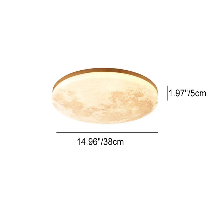Moon Round LED Flush Ceiling Light
