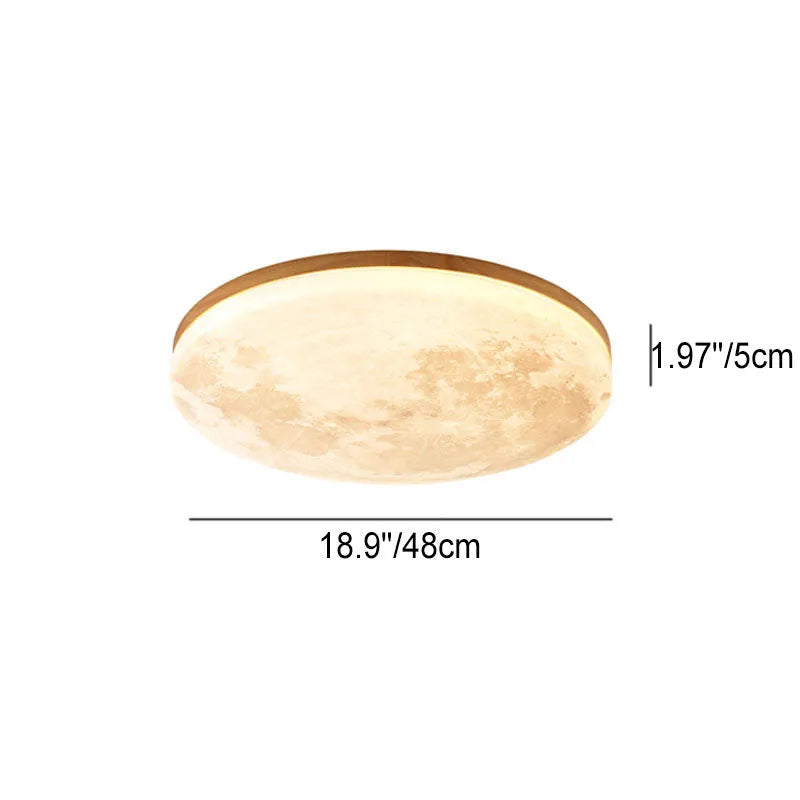 Moon Round LED Flush Ceiling Light
