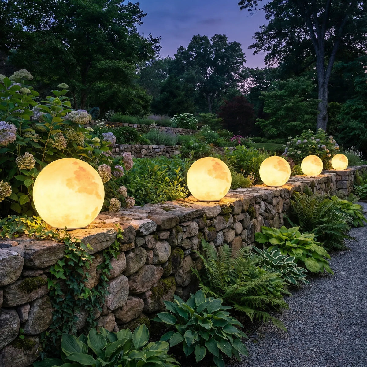 Moon Sphere Pillar Light