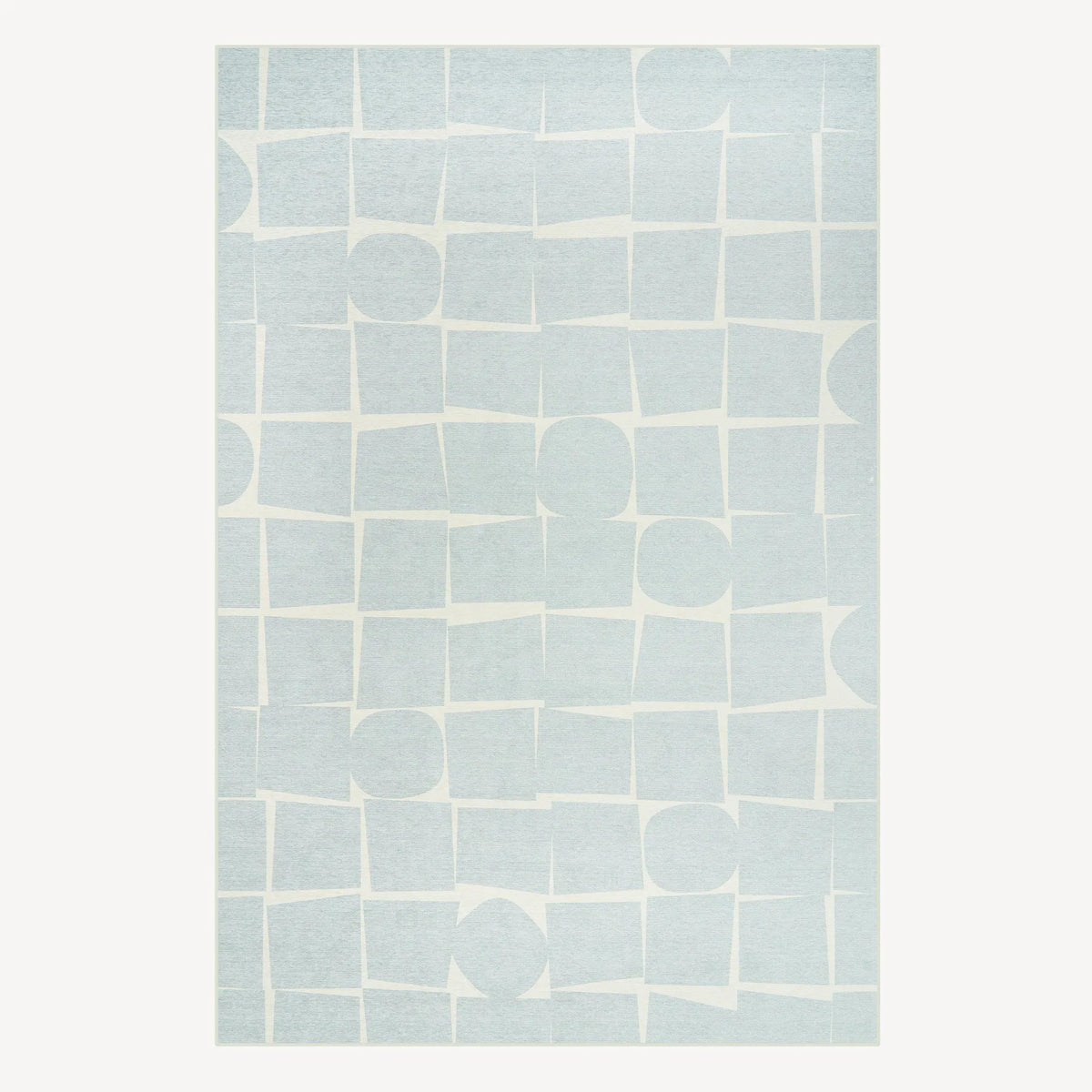 Neutral Mosaic Washable Rug