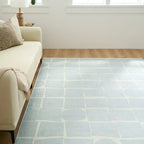 Neutral Mosaic Washable Rug