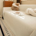 Neutral Woven Minimalist Sofa Throw